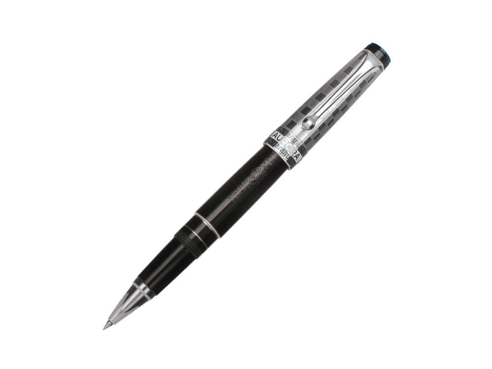 Aurora Optima Decò Ballpoint pen, Resin, Black, Chrome Trim, G31-CDN