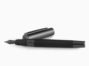 Aurora TU Full Metal Black Fountain Pen, Ruthenium, Black, T10-CRN