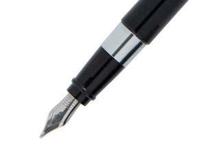 Aurora TU Fountain Pen - Black Resin - Chromed - T11N