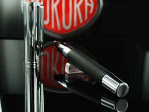 Aurora TU Rollerball pen, Resin, Chrome Trim, Black, T70CN