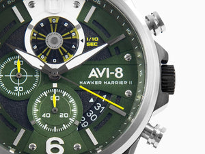 AVI-8 Hawker Harrier II Turbine Edition Quartz Watch, Green, 45 mm, AV-4051-02
