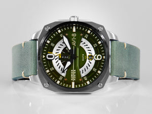 AVI-8 Hawker Hunter Day Date Edition Quartz Watch, Green, 45 mm, AV-4057-03