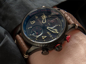 AVI-8 Hawker Hunter Duke Chronograph Tangmere Quartz Watch, Black, AV-4080-04