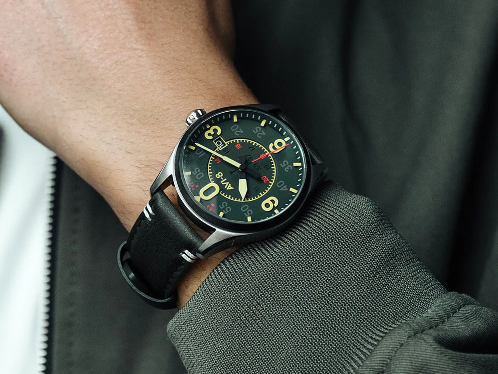 AVI-8 Spitfire Smith Reading Automatic Watch, Green, 42 mm, AV-4090-03