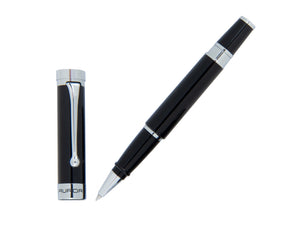 Aurora EDO Rollerball Pen, Resin, Chrome Trim, Black, O71-N