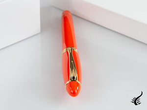 Aurora Ipsilon Autumn Fountain Pen, Resin, Orange, Gold trim, B11-DO