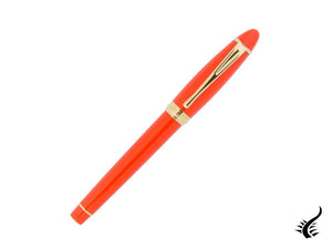 Aurora Ipsilon Autumn Fountain Pen, Resin, Orange, Gold trim, B11-DO