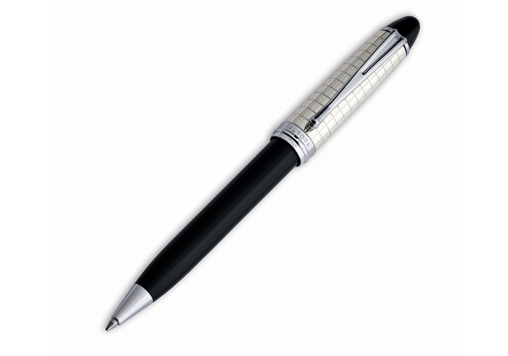 Aurora Ipsilon Ballpoint pen, Resin, Chrome trim, Black, B34CQN