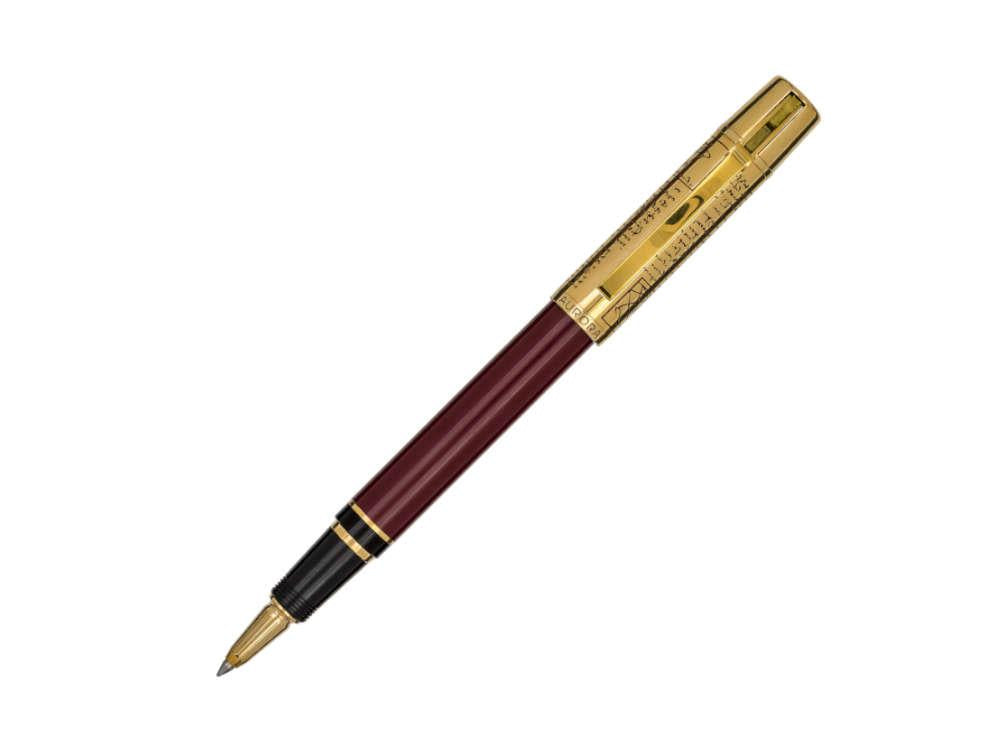 Aurora Leonardo da Vinci Roller Pen Gold and Lacquer