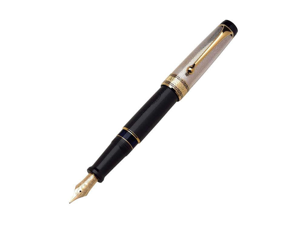 Aurora Optima Fountain Pen, Resin, Black, Gold plated, 987