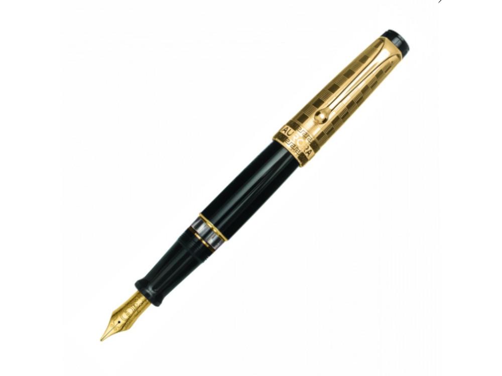 Aurora Optima Decò Fountain Pen, Resin, Rose gold cap and trim, G13-CDN