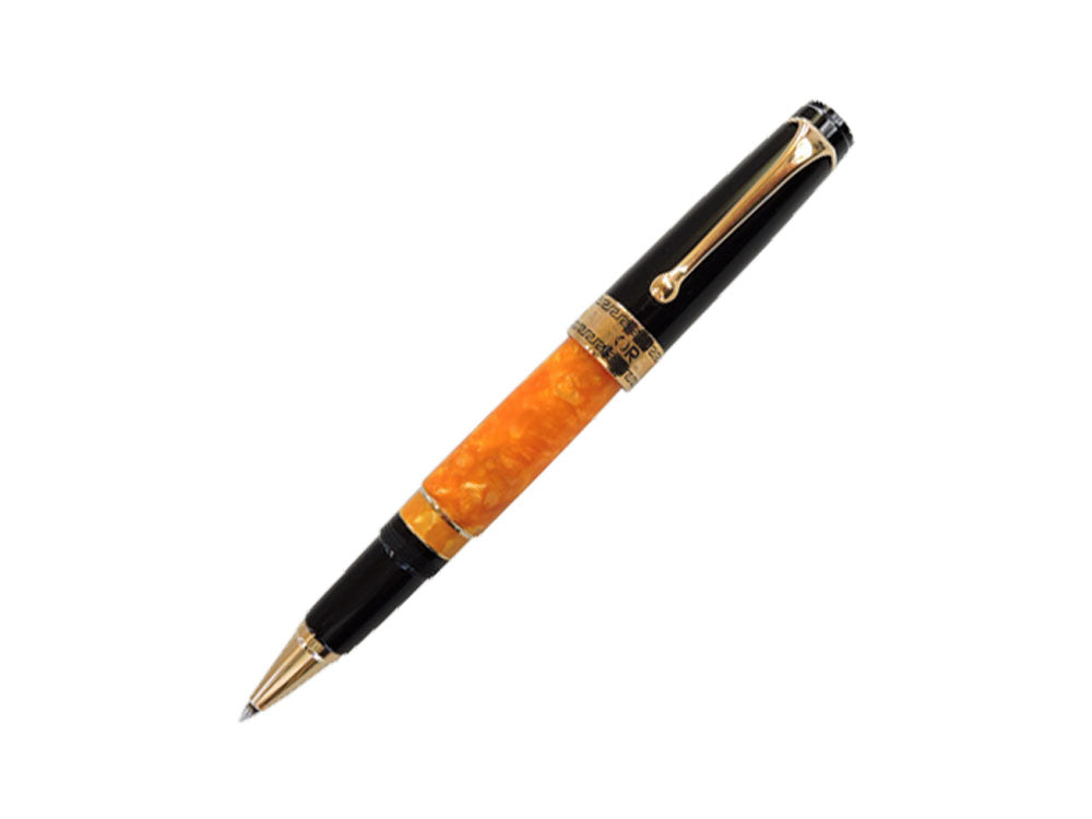 Aurora Optima O' Sole Mio Rollerball pen, Auroloide, Orange, Rose Gold, 975-NAO
