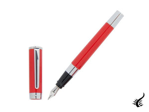 Aurora TU Fountain Pen - Red Resin - Chromed - T11R