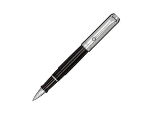 Aurora Talentum Big Rollerball pen, Resin, Black, Chrome Trim, D71C