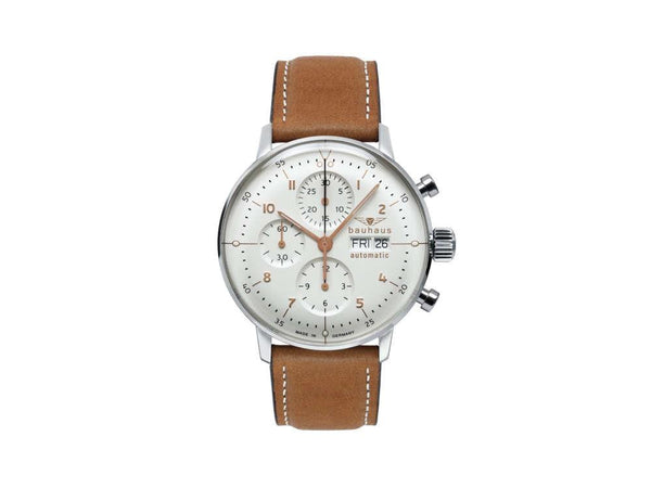 Bauhaus Aviation Dessau Automatic Watch, White, 42 mm, SW 500