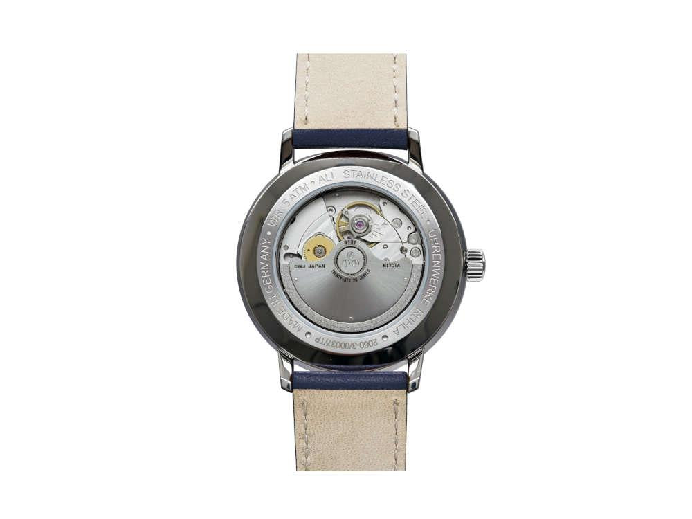 Bauhaus Aviation Dessau Automatic Watch, Blue, 41 mm, Miyota 9132, 2060-3