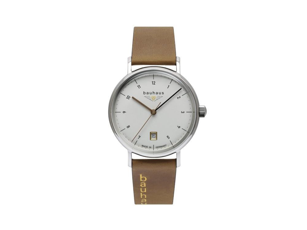 Bauhaus Ladies Quartz Watch, Silver, 36 mm, Day, 2141-1