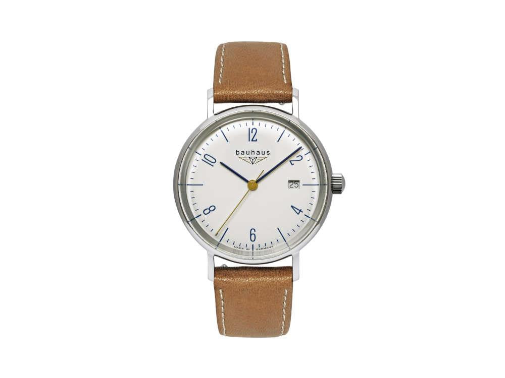 Bauhaus Pure Quartz Watch, White, 36 mm, 2143-1