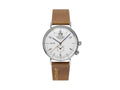 Bauhaus Classic Dual Quartz Watch, White, 41 mm, 2144-1