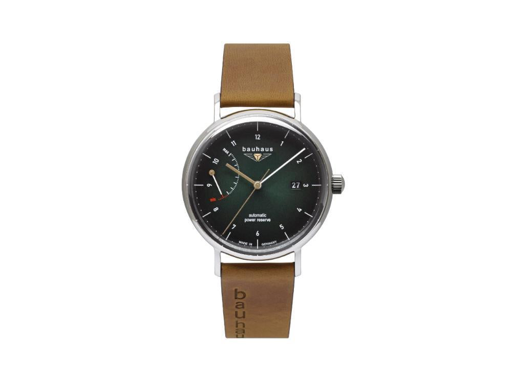 Bauhaus Automatic Watch, Green, 41 mm, Day, 2160-4
