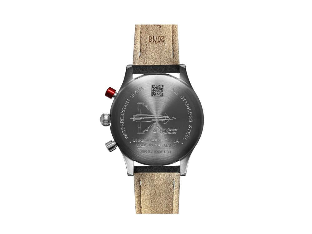 Bauhaus Aviation Quartz Watch, Red, 41 mm, Chronograph, Day, 2576-5