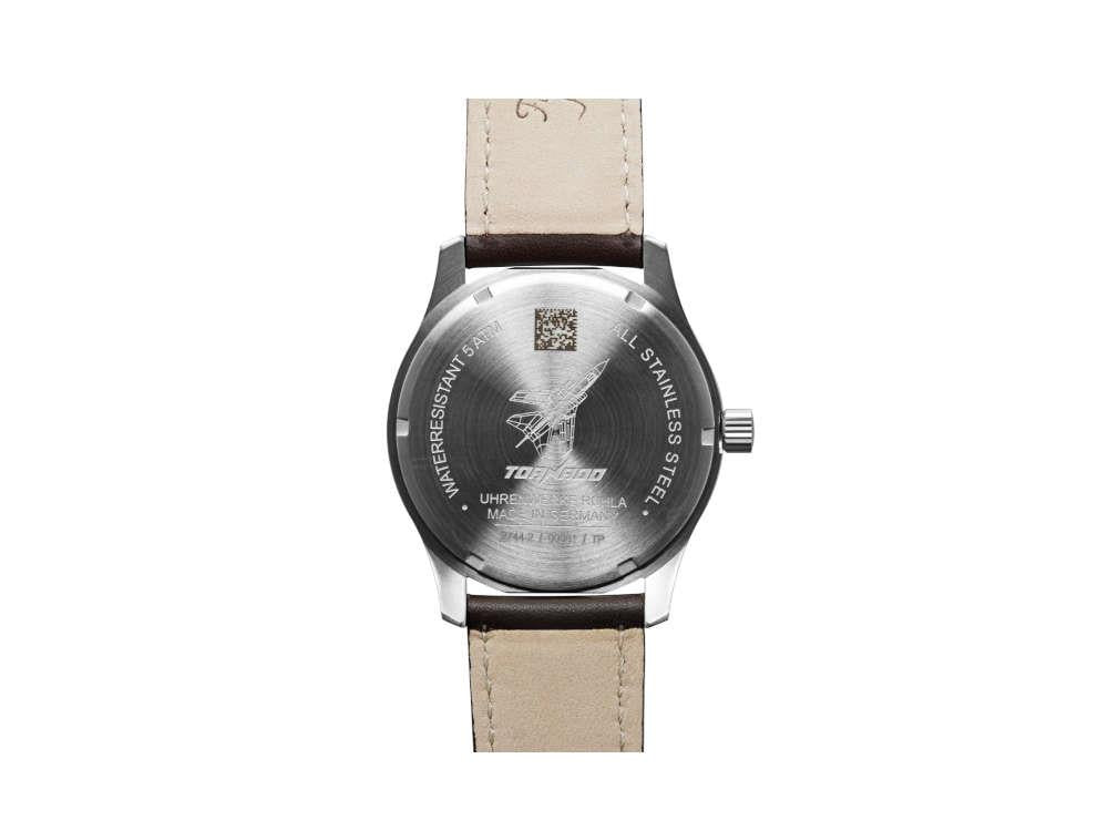 Bauhaus Aviation Tornado GMT Quartz Watch, Black, 42 mm, Day, 2744-2