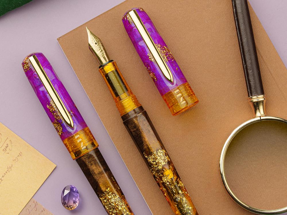 Benu Talisman Ametrine Fountain Pen, Acrylic, Amethyst, 19.2.51.6.0