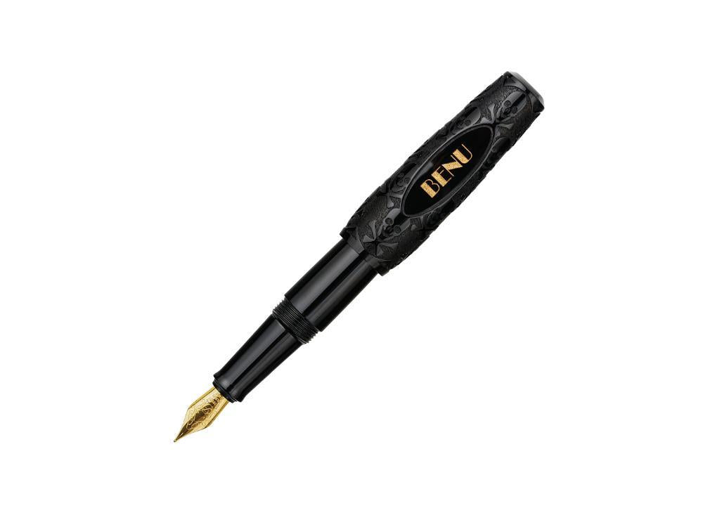 Benu Pixie Jolly Roger Fountain Pen, Resin, Black, 24.2.37.6.0