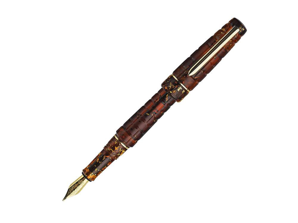 Benu Tessera Sunstone Fountain Pen, Amber, Gold plated, 25.2.31.6.0-S