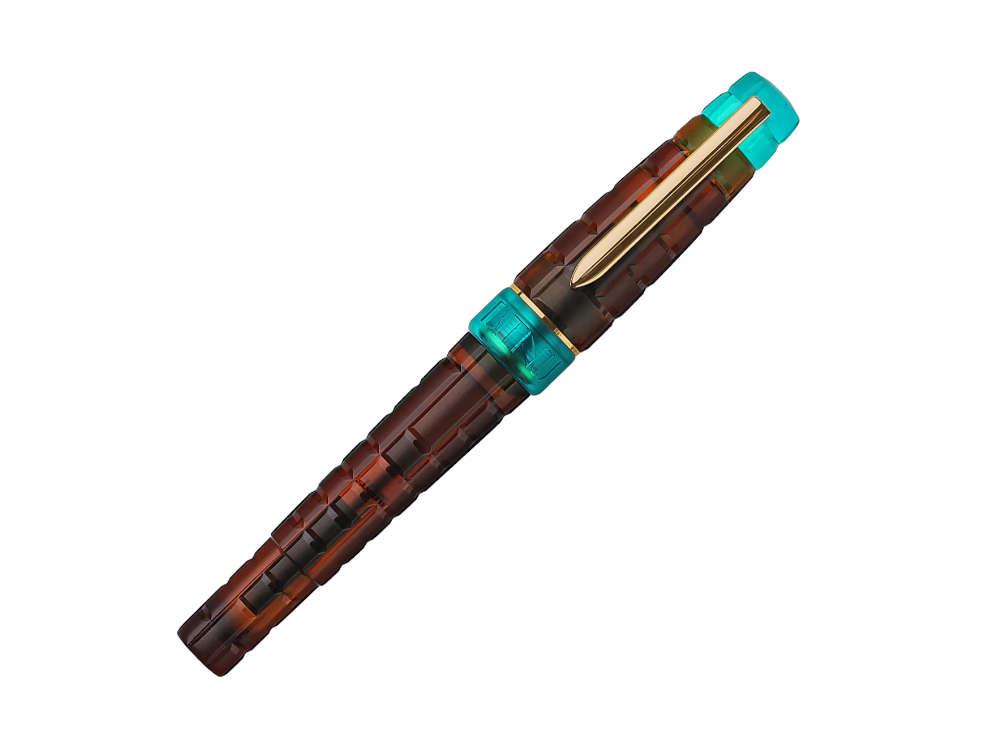 Benu Tessera Ribbon Turquoise Fountain Pen, Amber, 25.2.32.6.0