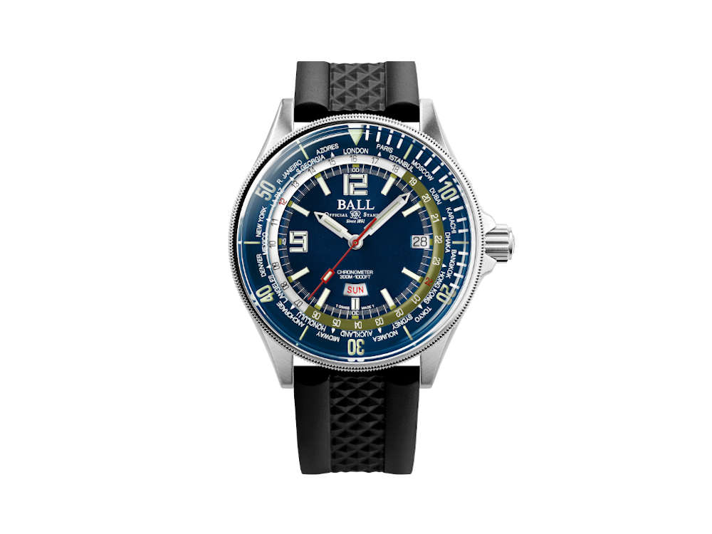 Ball Engineer Master II Diver Worldtimer Automatic Watch, COSC, DG2232A-PC-BE