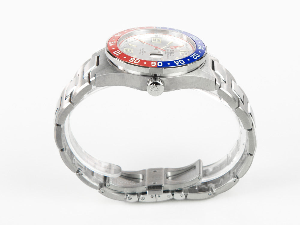 Ball Roadmaster Pilot GMT Automatic Watch, White, 40 mm, Lim Ed., DG3038A-S2C-WH