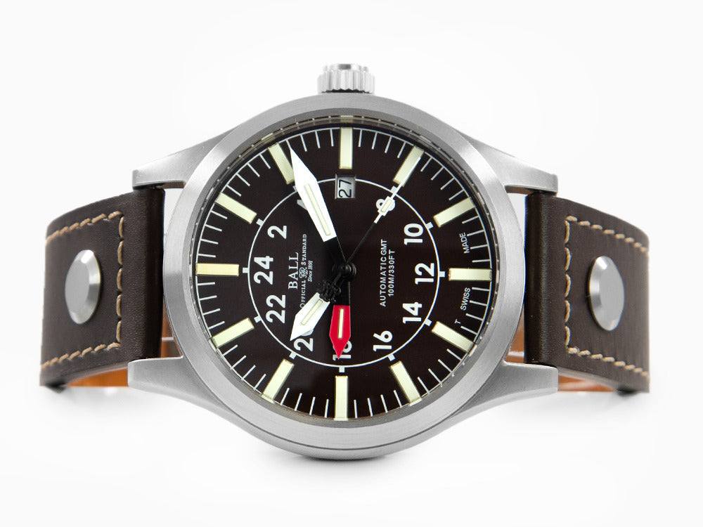 Ball Engineer Master II Aviator GMT Watch, Ball RR1201, Brown, GM1086C-LJ-BR