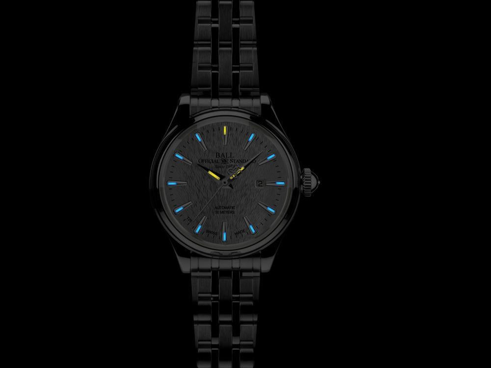 Ball Trainmaster Eternity Ladies Watch, Ball RR1104, Silver, Steel bracelet