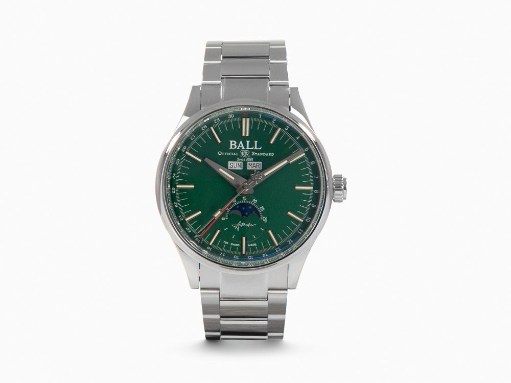 Ball Engineer II Moon Calendar Automatic Watch, Grün, 40mm, NM3016C-S1J-GR