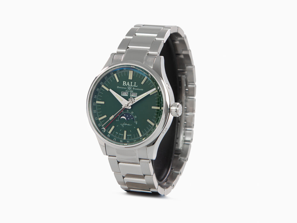 Ball Engineer II Moon Calendar Automatic Watch, Grün, 40mm, NM3016C-S1J-GR