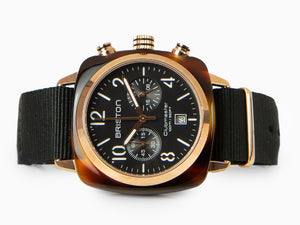 Briston Clubmaster Classic Quartz Watch, PVD, Black, 40 mm, 14140.PRA.T.1.NB