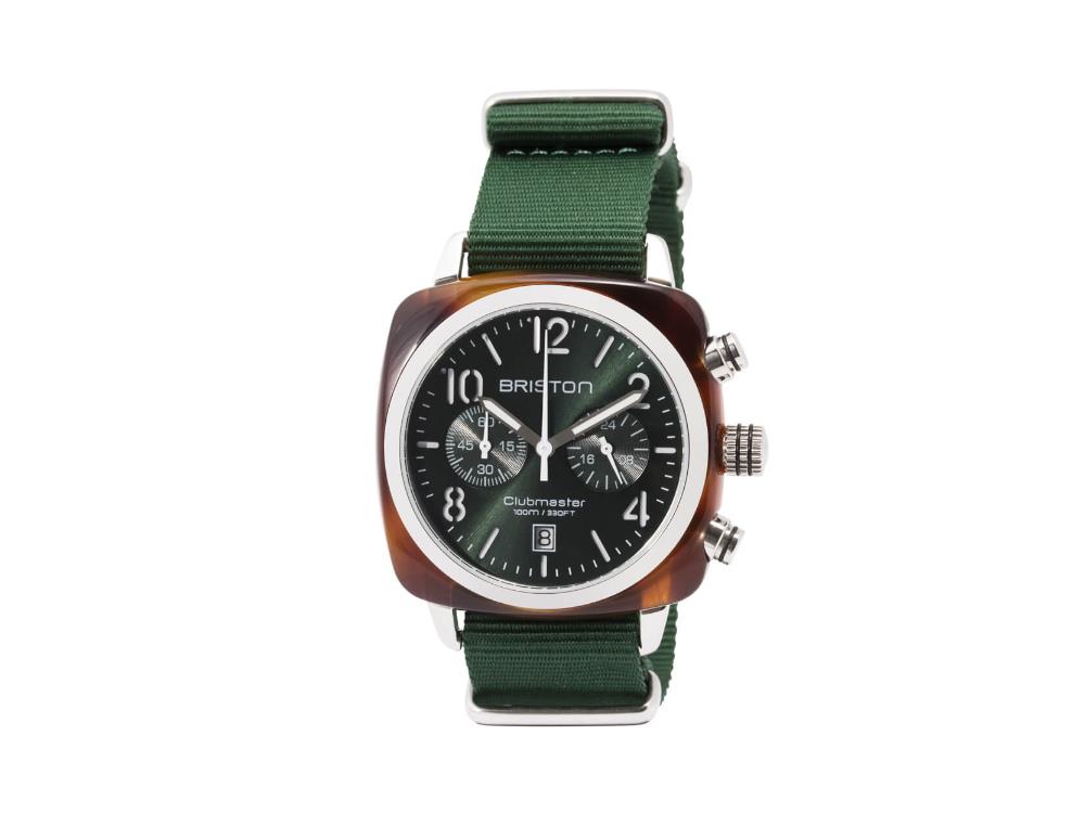 Briston Clubmaster Classic Quartz Watch, Green, 40 mm, 15140.SA.T.10.NBG