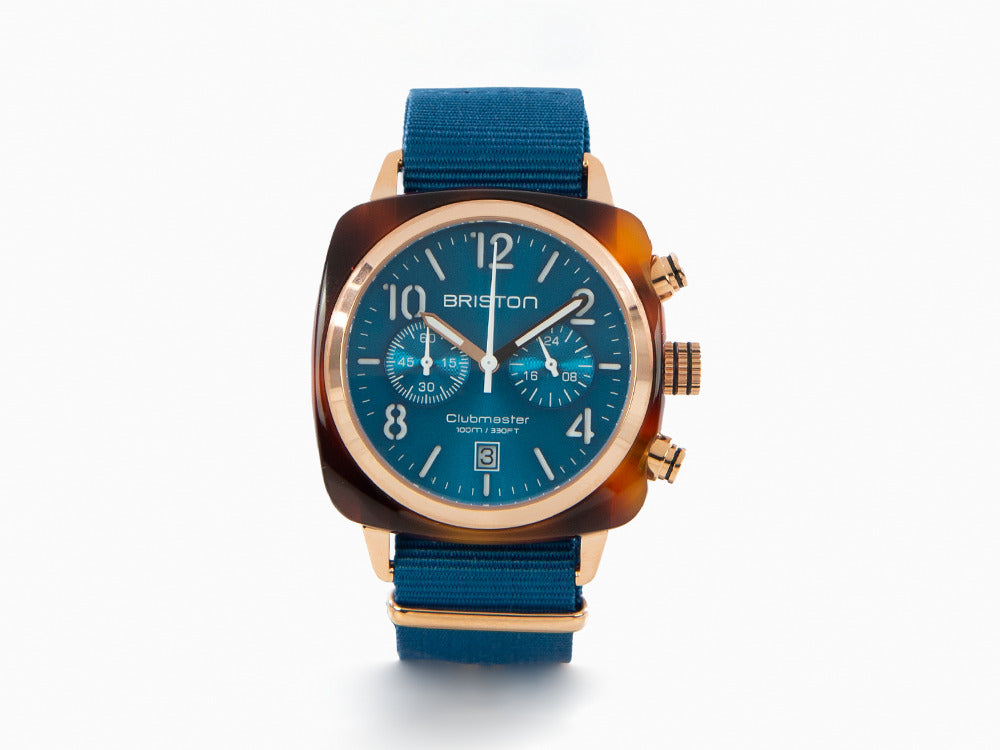 Briston Clubmaster Classic Quartz Watch, Blue, 40 mm, 19140.PRA.T.31.NBD