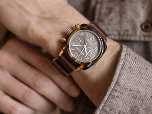 Briston Clubmaster Classic Terracotta Quartz Watch, 40 mm, 20140.PRAT.37.NTCH