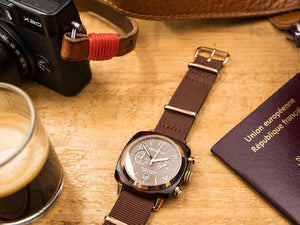 Briston Clubmaster Classic Terracotta Quartz Watch, 40 mm, 20140.PRAT.37.NTCH
