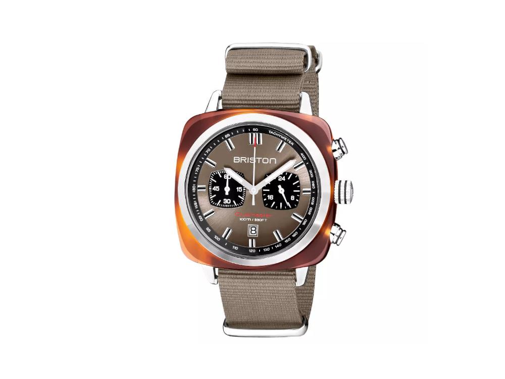 Briston Clubmaster Sport Quartz Watch, Grey, 42 mm, 20142.SA.TS.30.NT