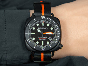 Briston Clubmaster Diver Automatic Watch, Black, 44 mm, 20644.PBAM.B.35.NBO