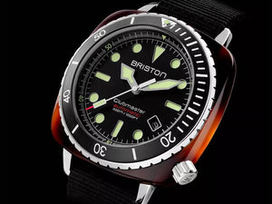 Briston Clubmaster Diver Automatic Watch, Black, 44 mm, 21644.SA.T.1.NB