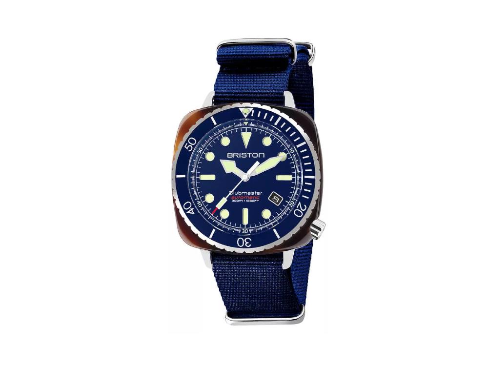 Briston Clubmaster Diver Automatic Watch, Blue, 44 mm, 21644.SA.T.15.NNB