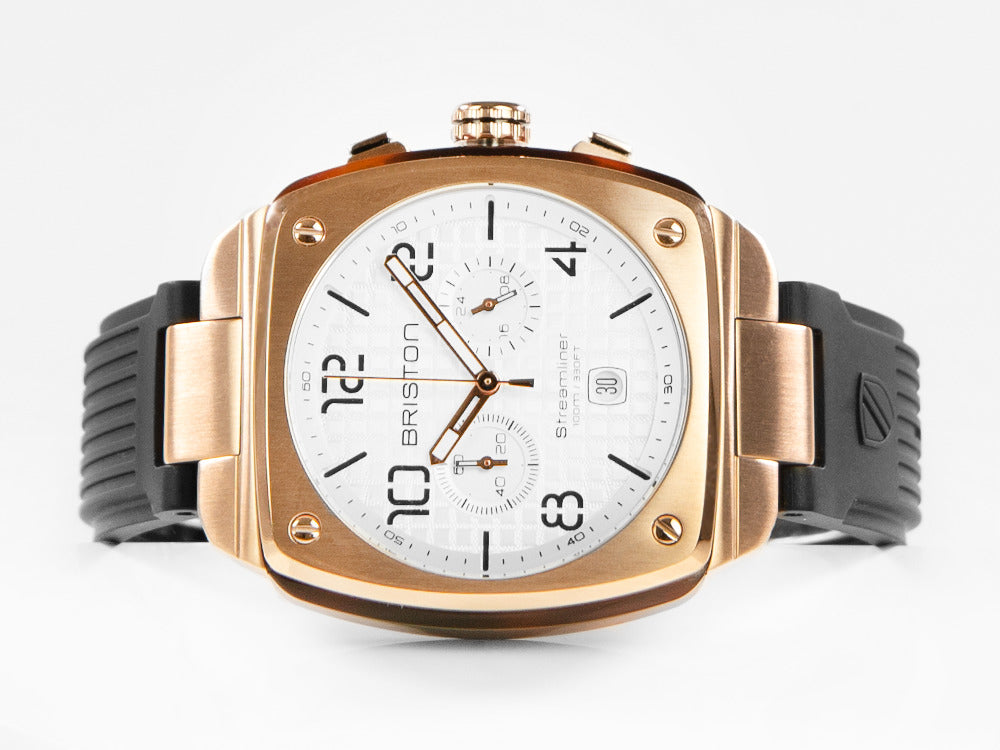 Briston Streamliner Urban Quartz Watch, PVD, White, 42 mm, 22142.SPRG.T.2.RB