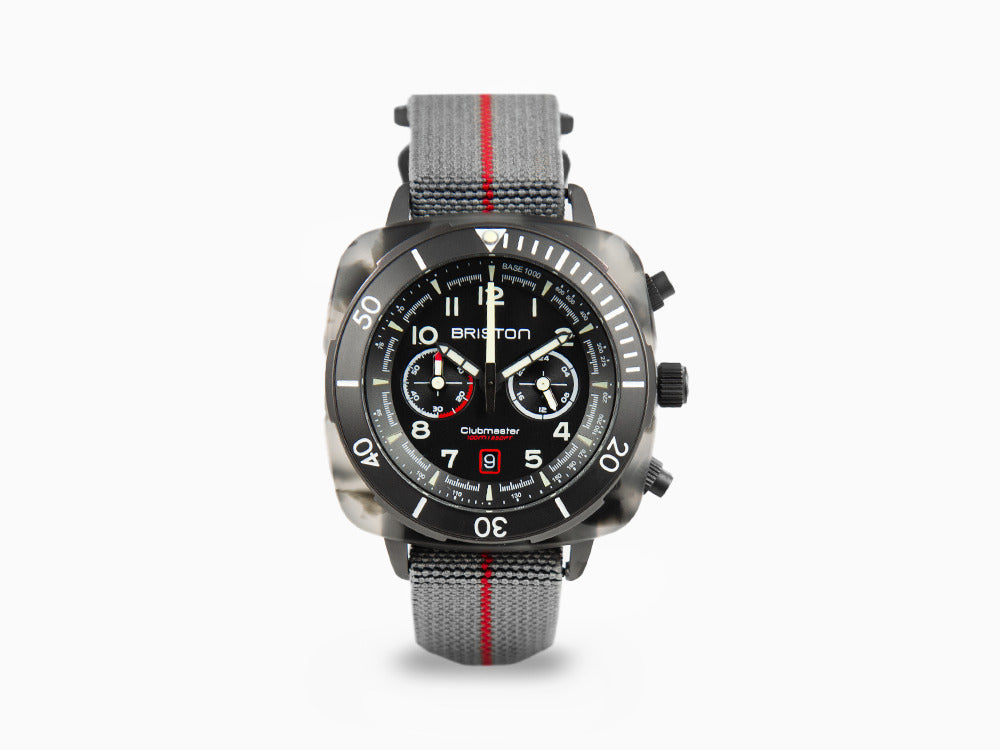 Briston Clubmaster Outdoor Sherpa Quartz Watch, 44 mm, 23144.PGAM.GT.3.EG