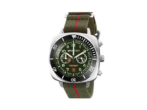 Briston Clubmaster Outdoor Quartz Watch, Steel, Green, 44 mm, 23144.S.O.16.EGA