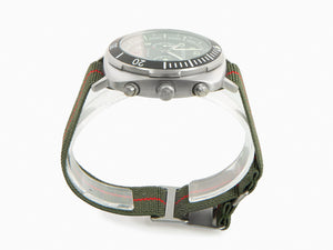 Briston Clubmaster Outdoor Quartz Watch, Steel, Green, 44 mm, 23144.S.O.16.EGA