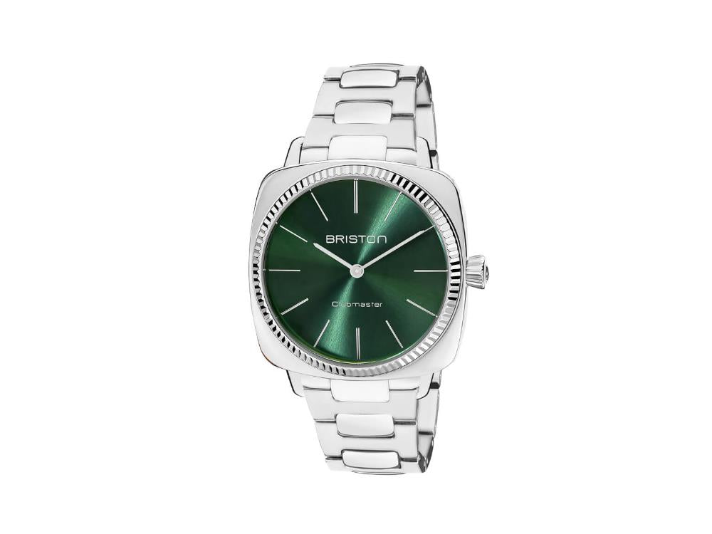 Briston Clubmaster Elegant Quartz Watch, Green, 37 mm, 23937.S.E.44.SB